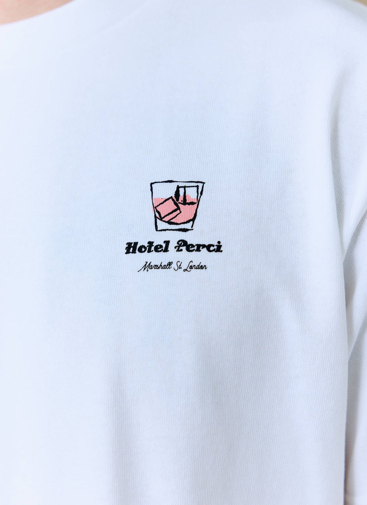 Men's T Shirt - Hotel Bistro Oversized - Organic Cotton - White