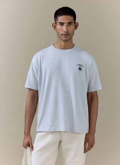 Men's Oversized T Shirt: Melvin - Cotton - Grey