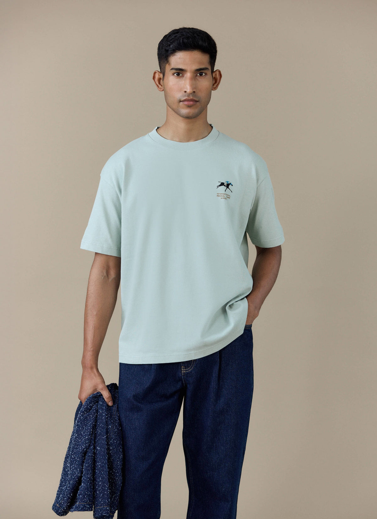 Men's Oversized T Shirt - Fair & Show - Cotton - Sage