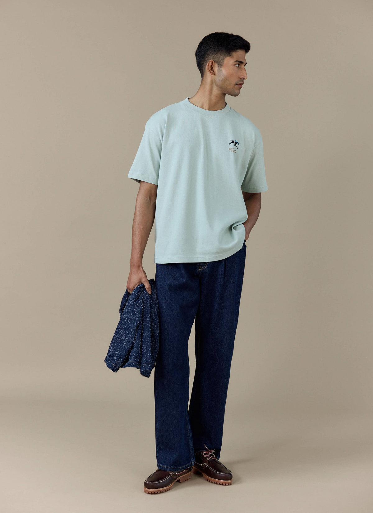 Men's Oversized T Shirt - Fair & Show - Cotton - Sage