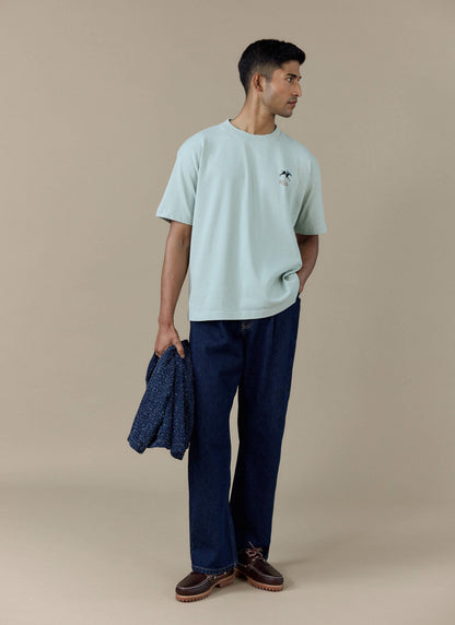 Men's Oversized T Shirt - Fair & Show - Cotton - Sage