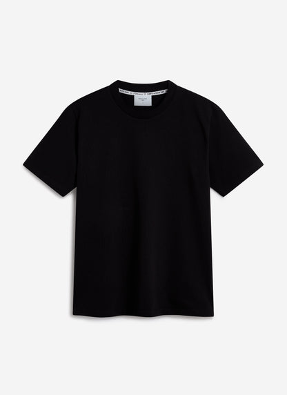 Men's Cropped Plain T Shirt - Heavyweight Cotton - Black