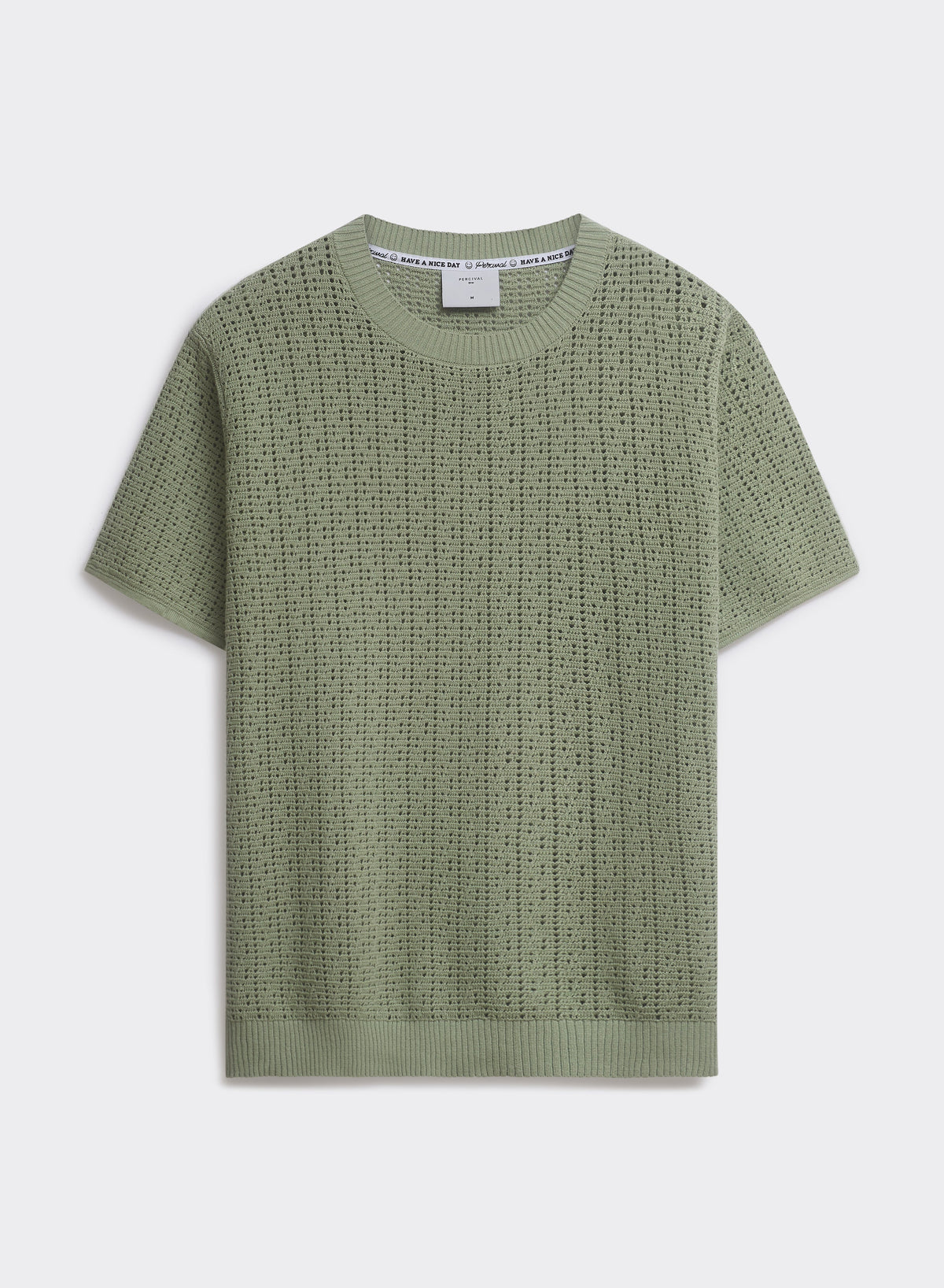 Men's Knitted T Shirt - Siena - Cotton - Pistachio Green