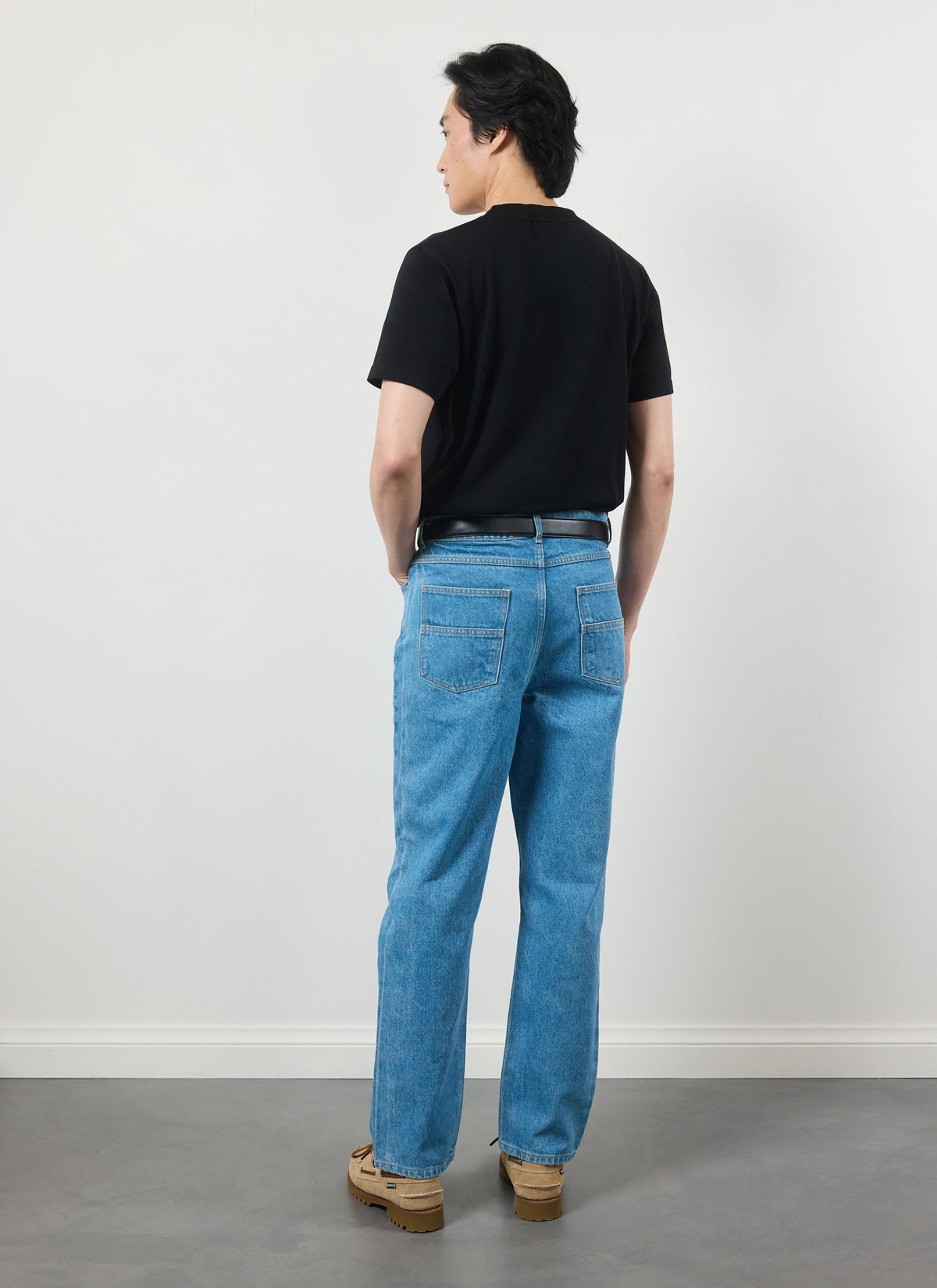 Men's Embroidered T Shirt: Negroni - Heavyweight Cotton - Black