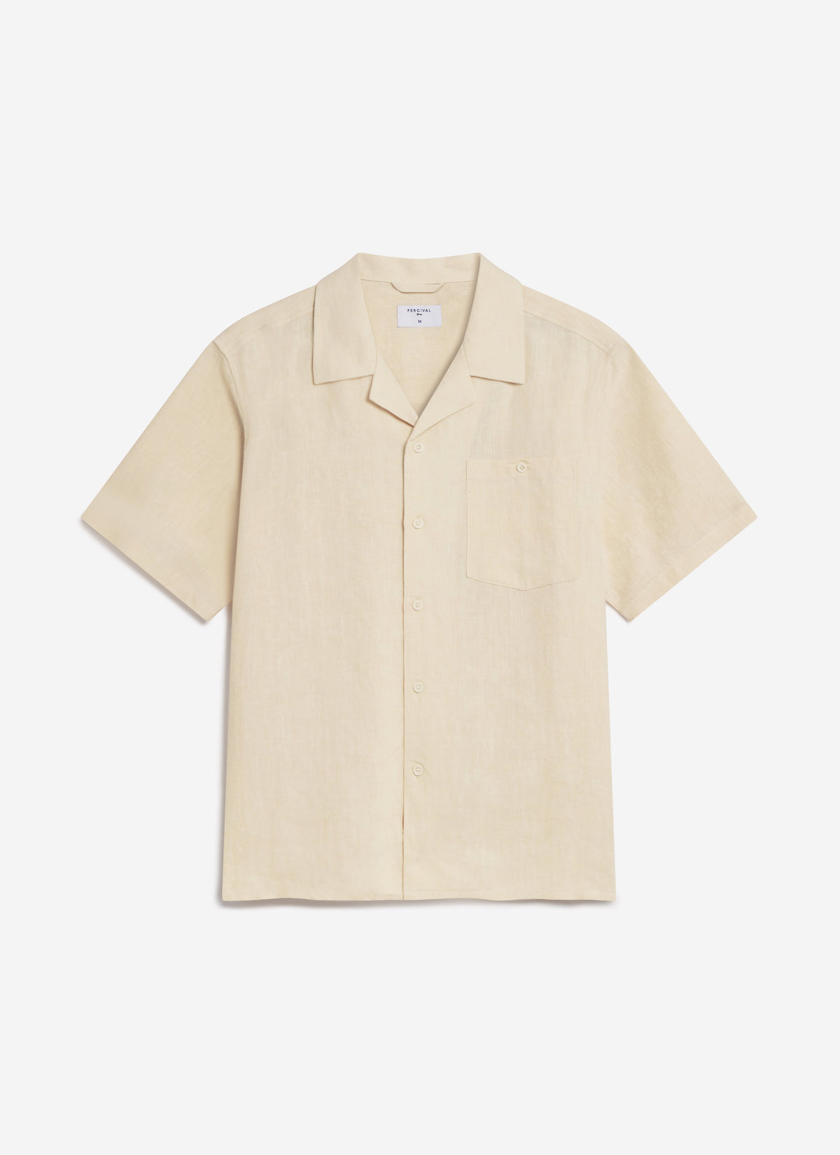 Men's Short Sleeve Cuban Shirt - Linen - Natural White