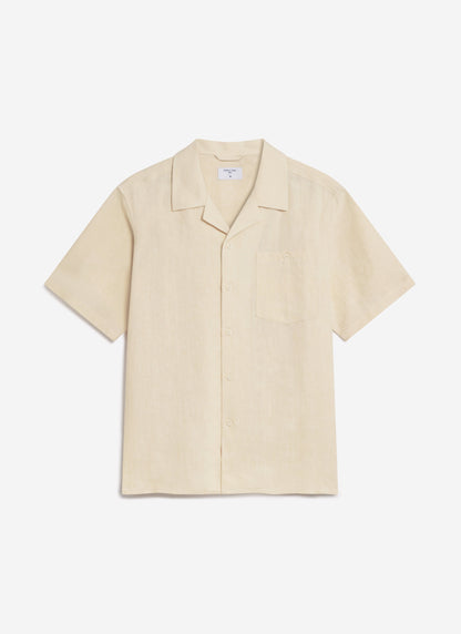 Men's Short Sleeve Cuban Shirt - Linen - Natural White
