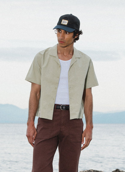 Men's Pistachio Cuban Collar Shirt - Daniel - Cotton