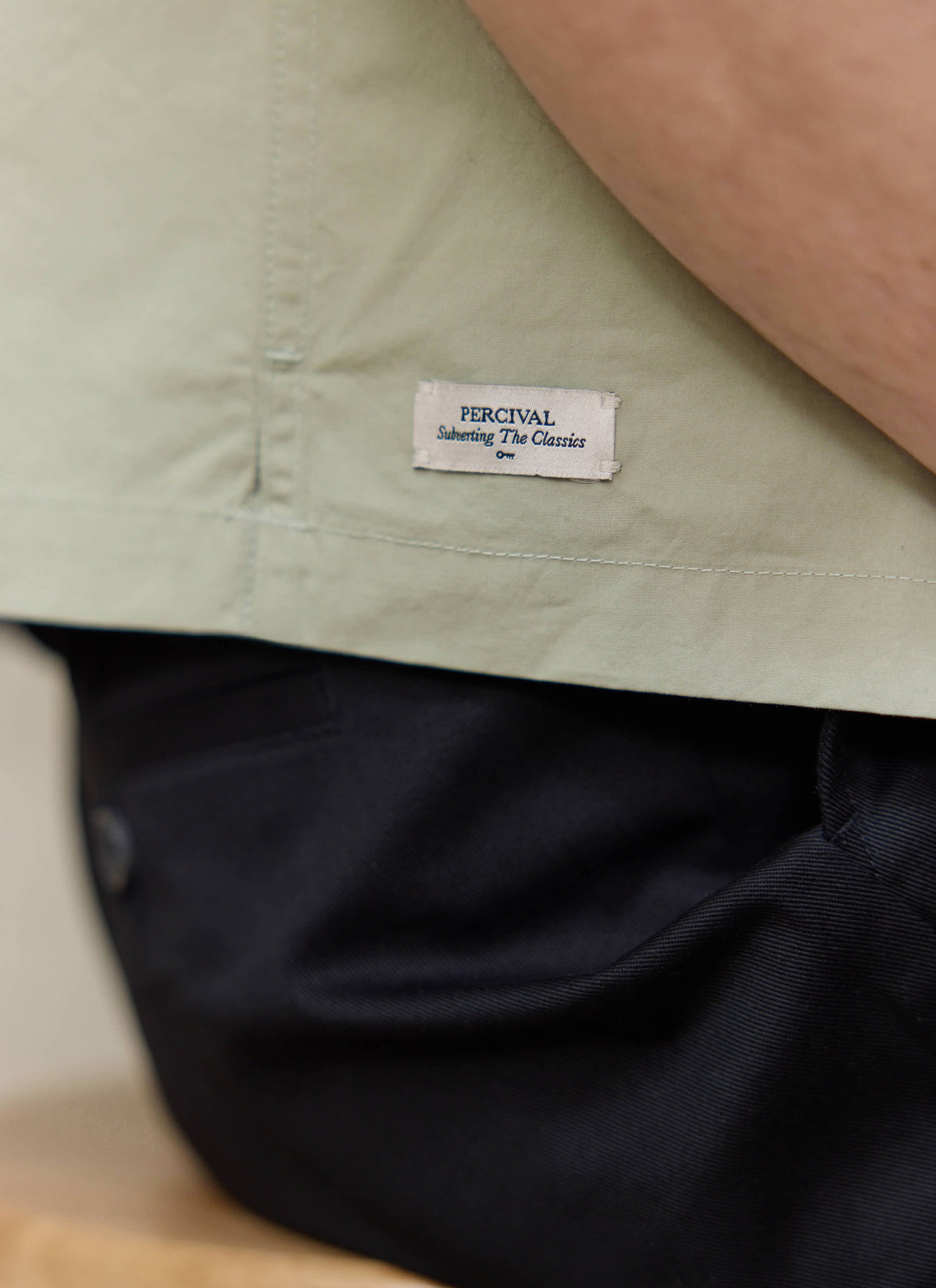 Men's Pistachio Cuban Collar Shirt - Daniel - Cotton