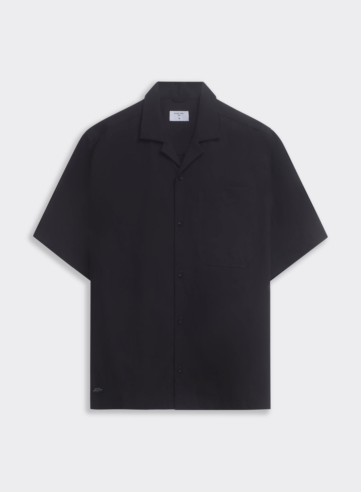 Men's Black Cuban Collar Shirt - Daniel - Cotton