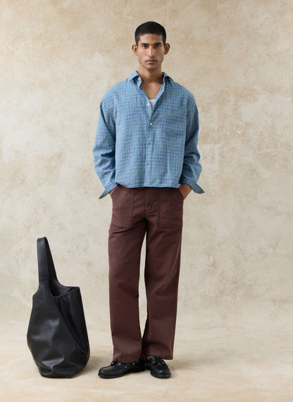 Men's Hinsley Checked Boxy Shirt - 100% Cotton