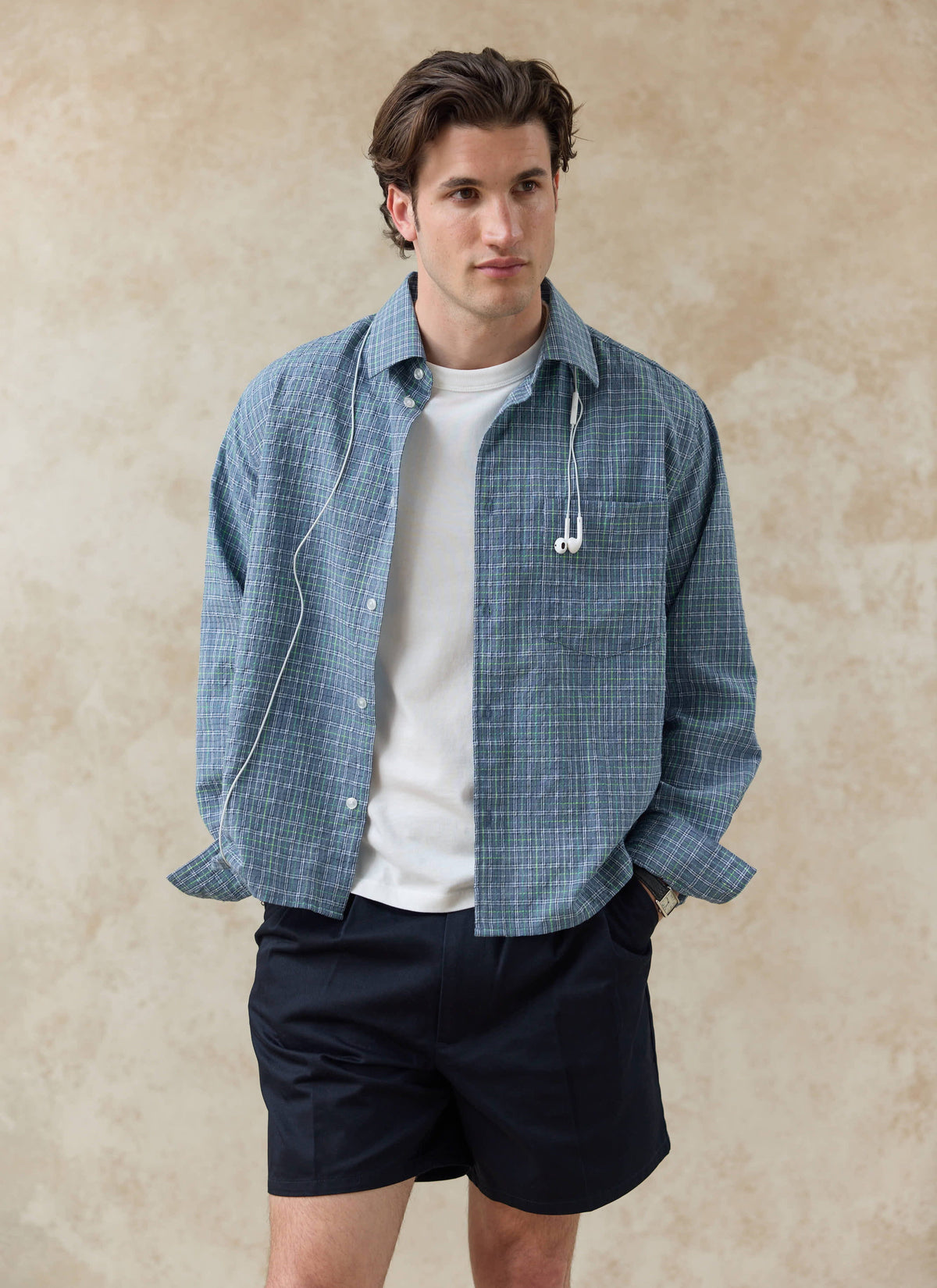 Men's Hinsley Checked Boxy Shirt - 100% Cotton