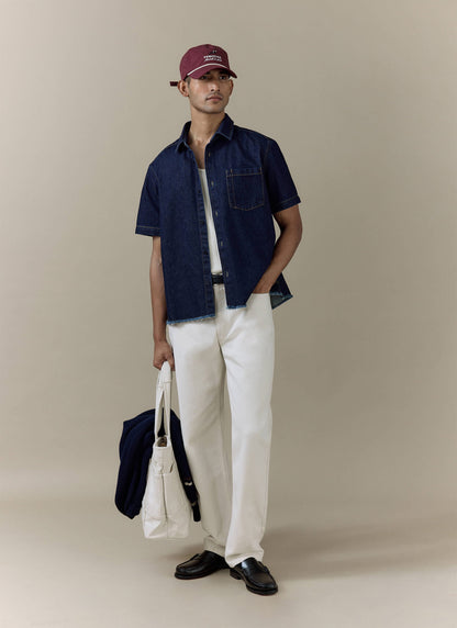 Men's Denim Shirt: Harley - Cotton - Dark Indigo