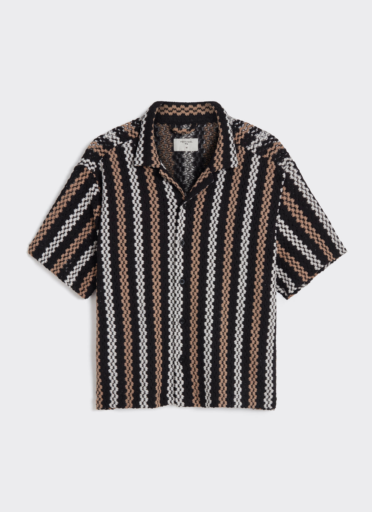 Men's Black Shirt - Wade Crochet Boxy