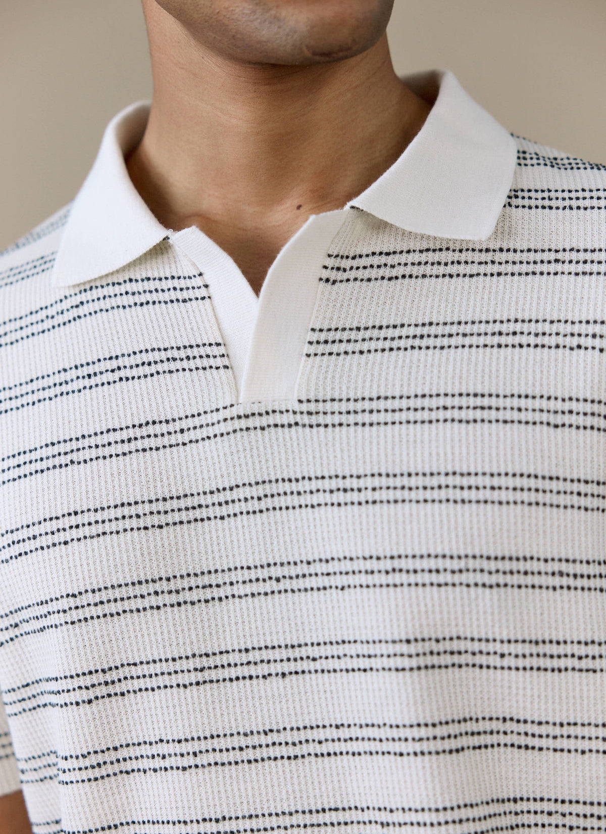 Men's Knitted Polo Shirt - Laurent - Cotton - Black