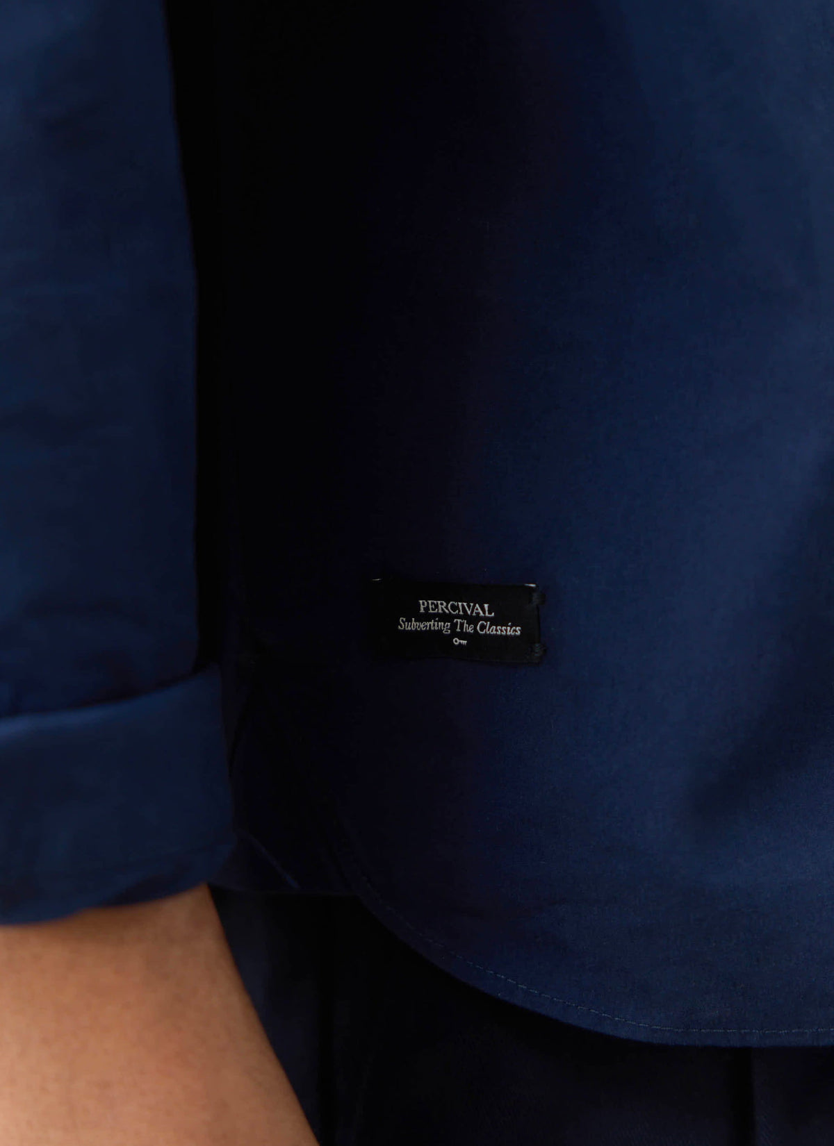 Men's Relaxed Fit Poplin Shirt: Dali - Cotton - Navy Blue