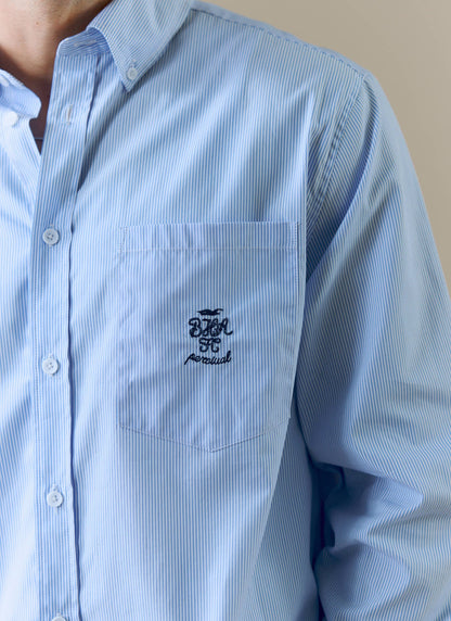 Men's Striped Pearce Long Sleeve Shirt - Percival x BHAFC - Blue