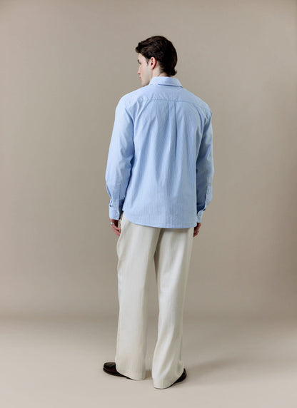 Men's Striped Pearce Long Sleeve Shirt - Percival x BHAFC - Blue