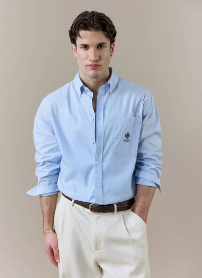 Men's Striped Pearce Long Sleeve Shirt - Percival x BHAFC - Blue