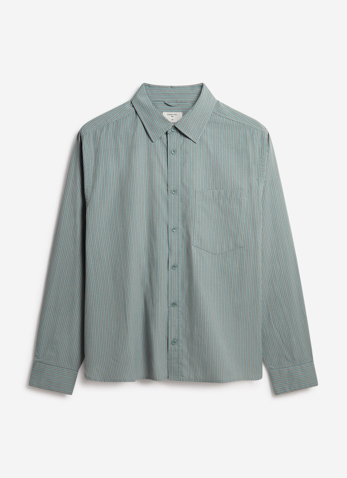 Clancy Striped Long Sleeve Shirt - Cotton - Blue