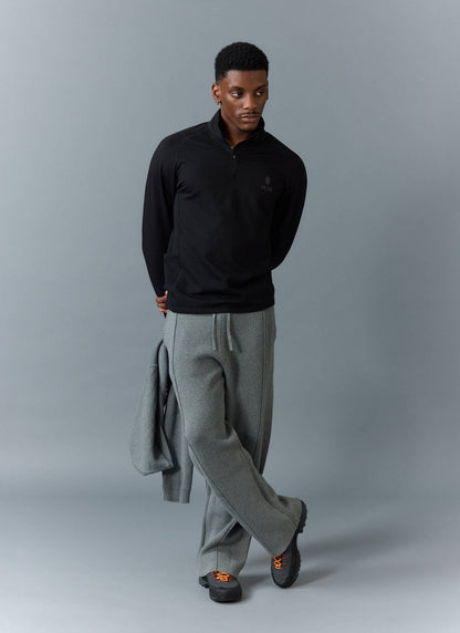 Men's PCVL Base Layer Quarter Zip Jacket - Black