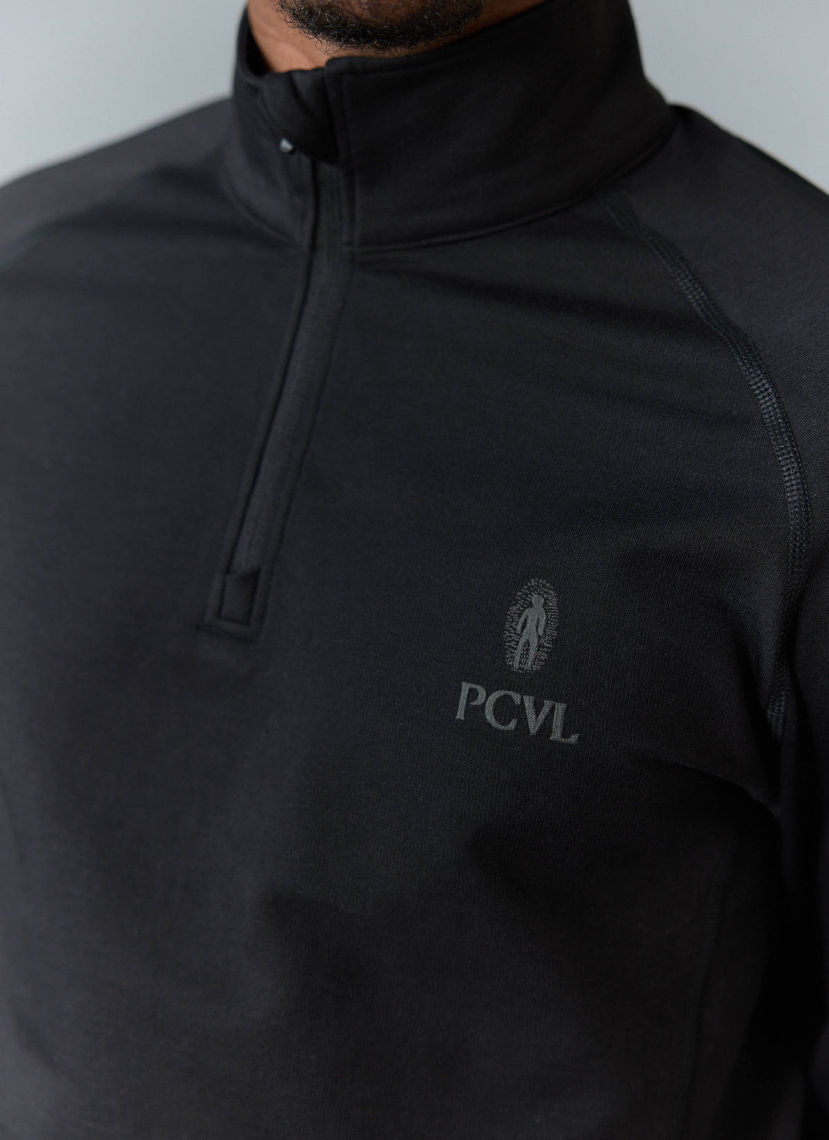 Men's PCVL Base Layer Quarter Zip Jacket - Black
