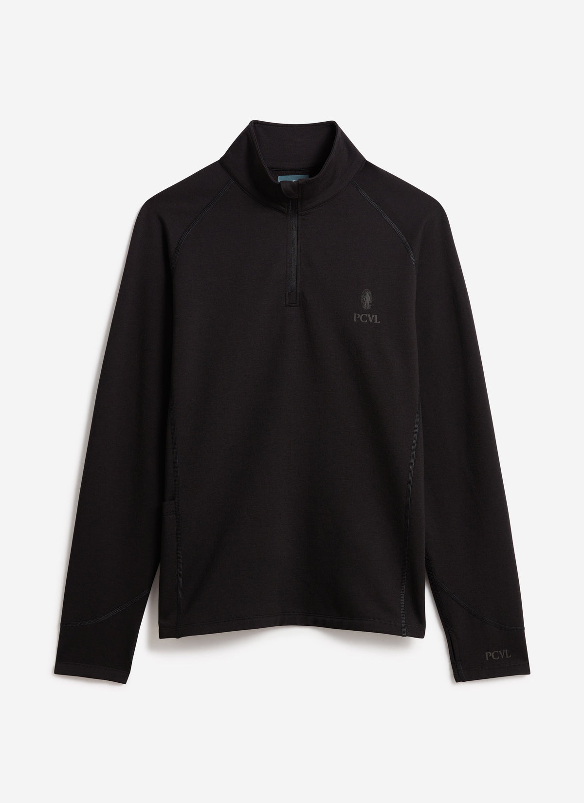 Men's PCVL Base Layer Quarter Zip Jacket - Black