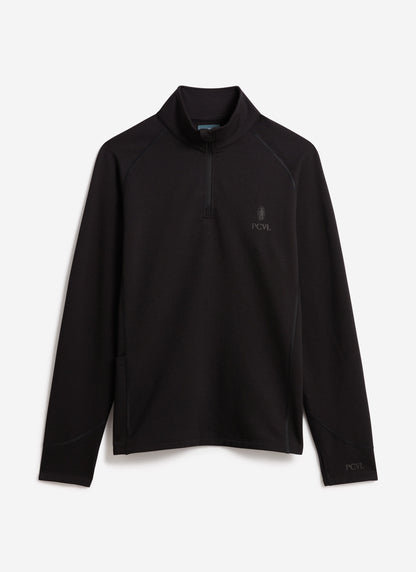 Men's PCVL Base Layer Quarter Zip Jacket - Black