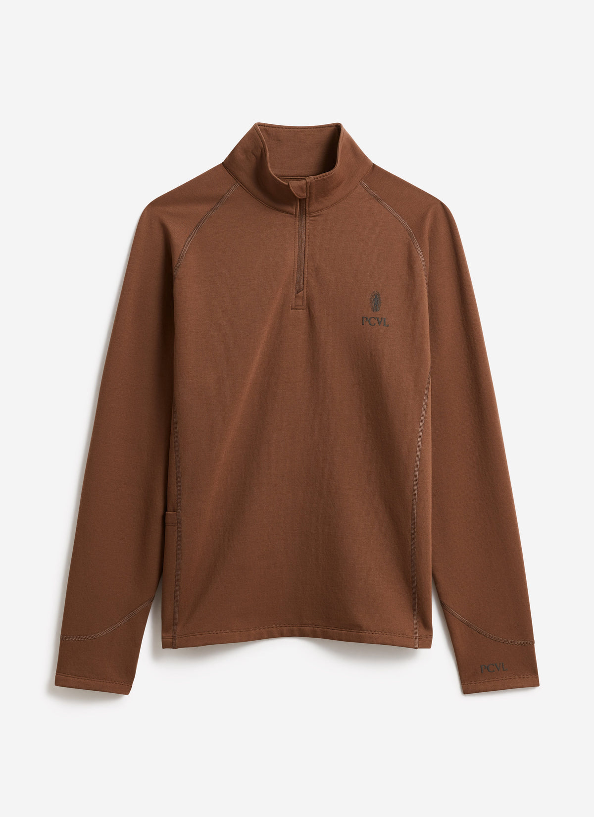 Men's Base Layer Quarter Zip Jacket - Rust