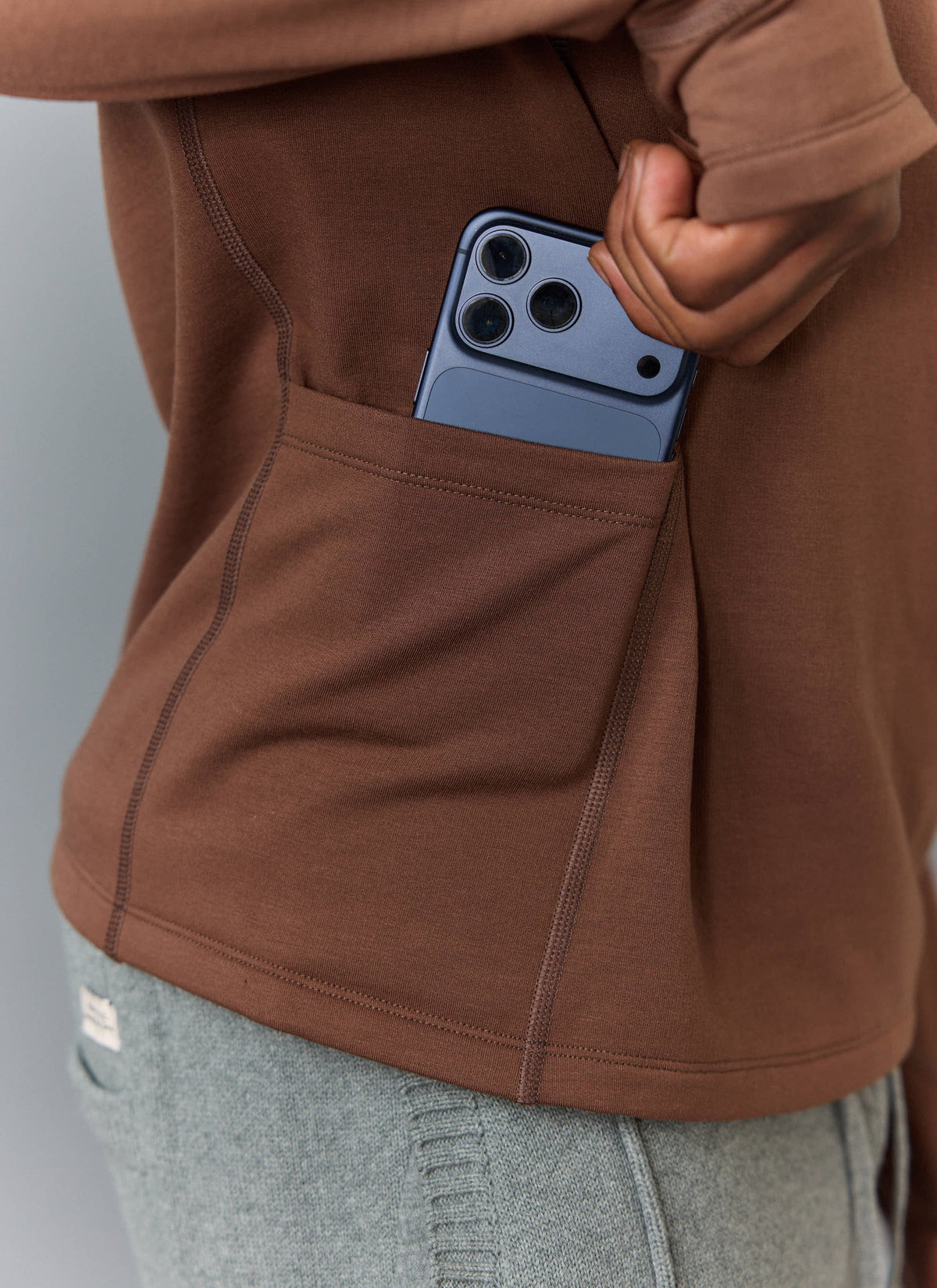 Men's Base Layer Quarter Zip Jacket - Rust