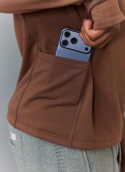 Men's Base Layer Quarter Zip Jacket - Rust