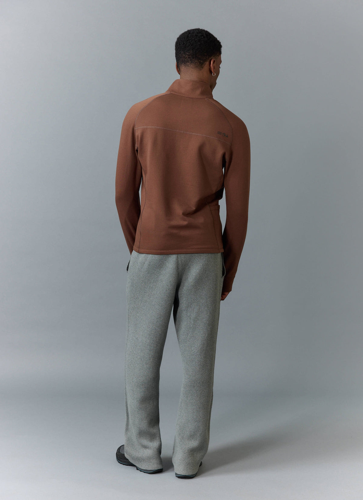 Men's Base Layer Quarter Zip Jacket - Rust
