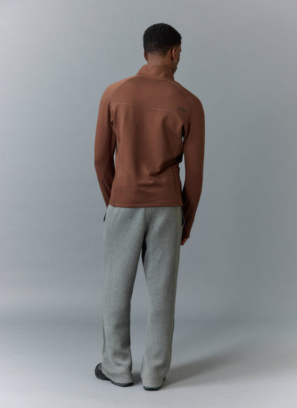 Men's Base Layer Quarter Zip Jacket - Rust