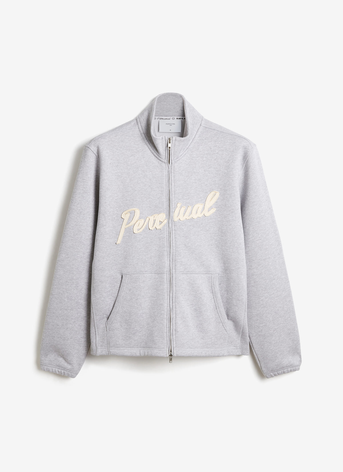 Men's Curtis Funnel Neck Zip Jumper - Cotton - Grey