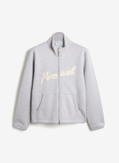 Men's Curtis Funnel Neck Zip Jumper - Cotton - Grey