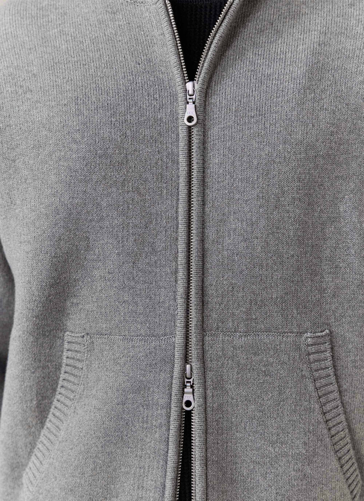 Men's Chronicle Knitted Hoodie - 100% Cotton - Grey