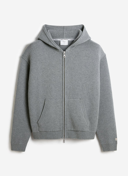 Men's Chronicle Knitted Hoodie - 100% Cotton - Grey
