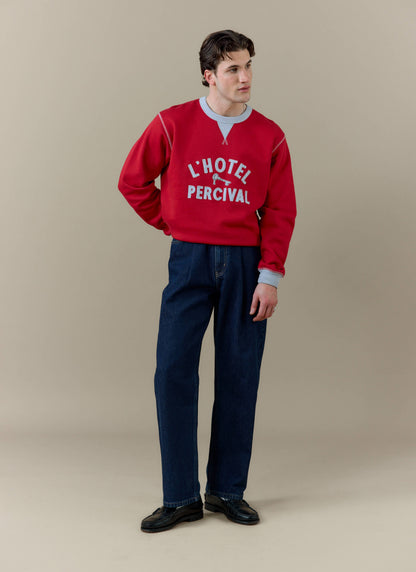 Men's Sweatshirt - Ronald - Organic Cotton - Red