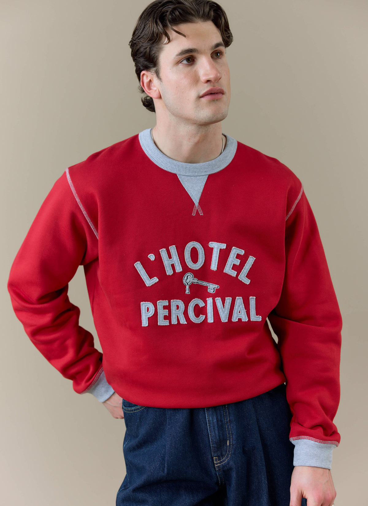 Men's Sweatshirt - Ronald - Organic Cotton - Red