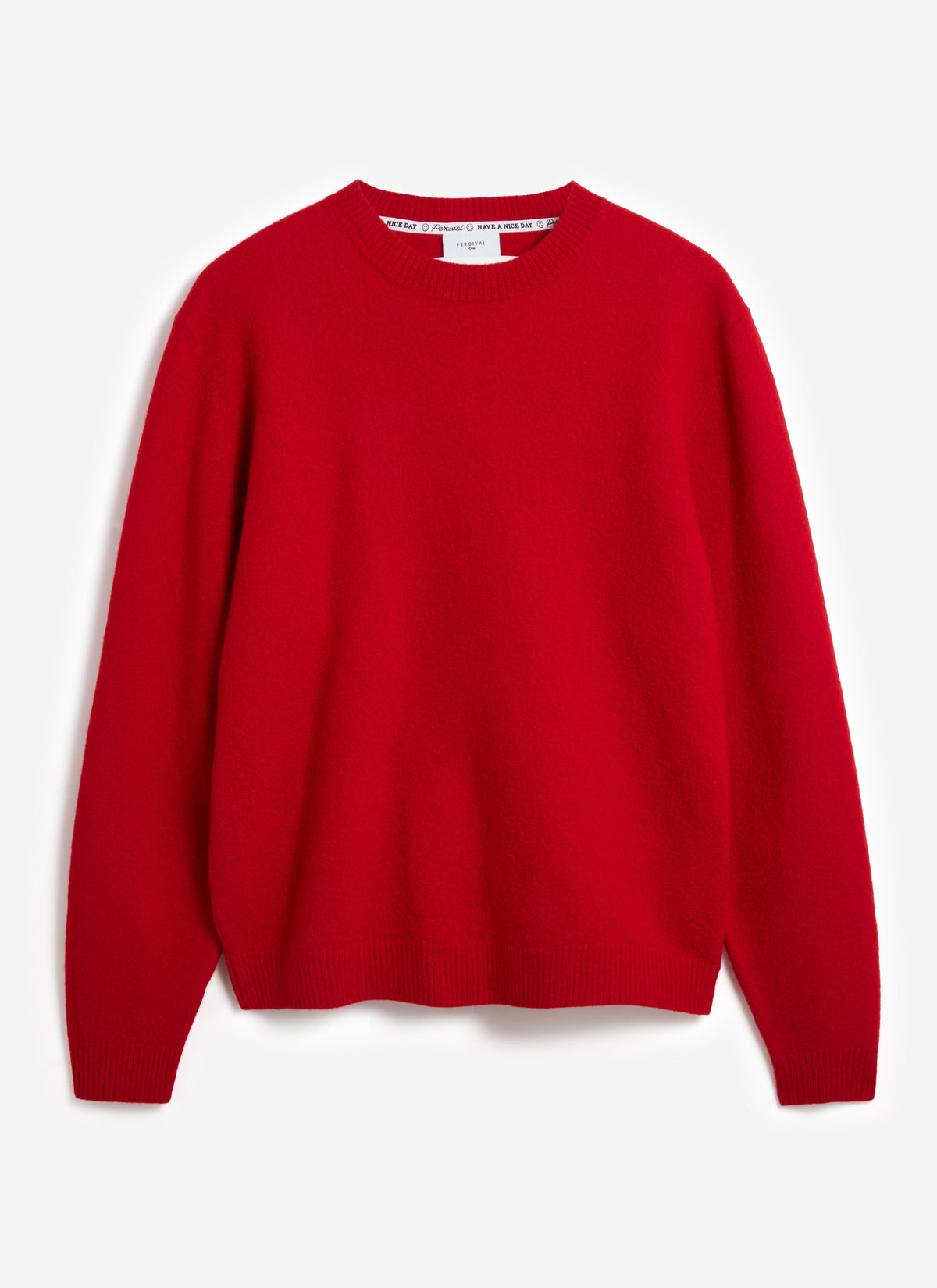 Felted Relaxed Jumper - Wool - Red