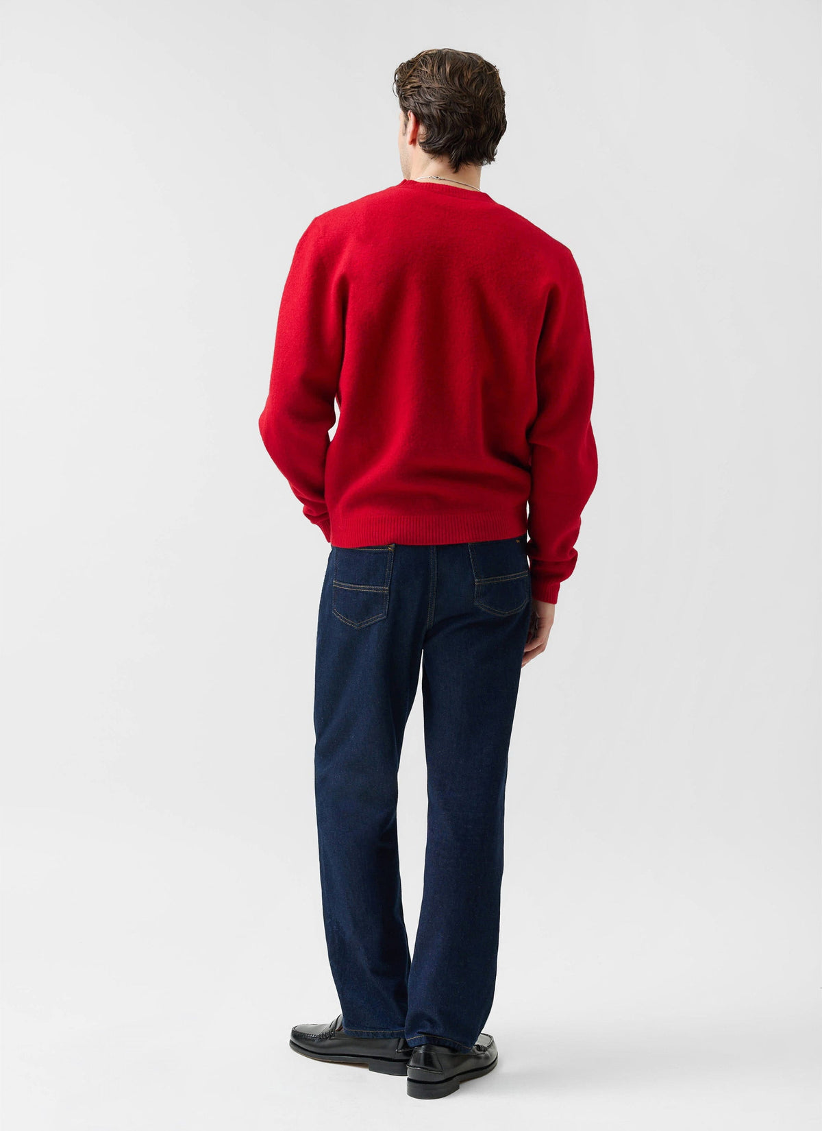 Felted Relaxed Jumper - Wool - Red