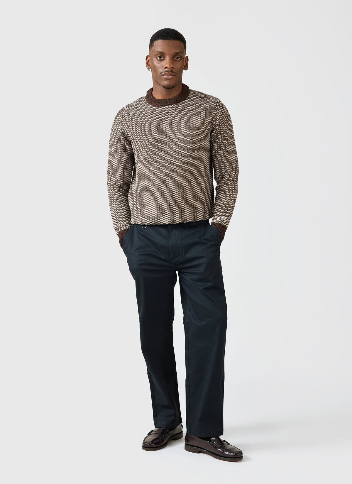 Charlestown Knitted Jumper - Chocolate Beige