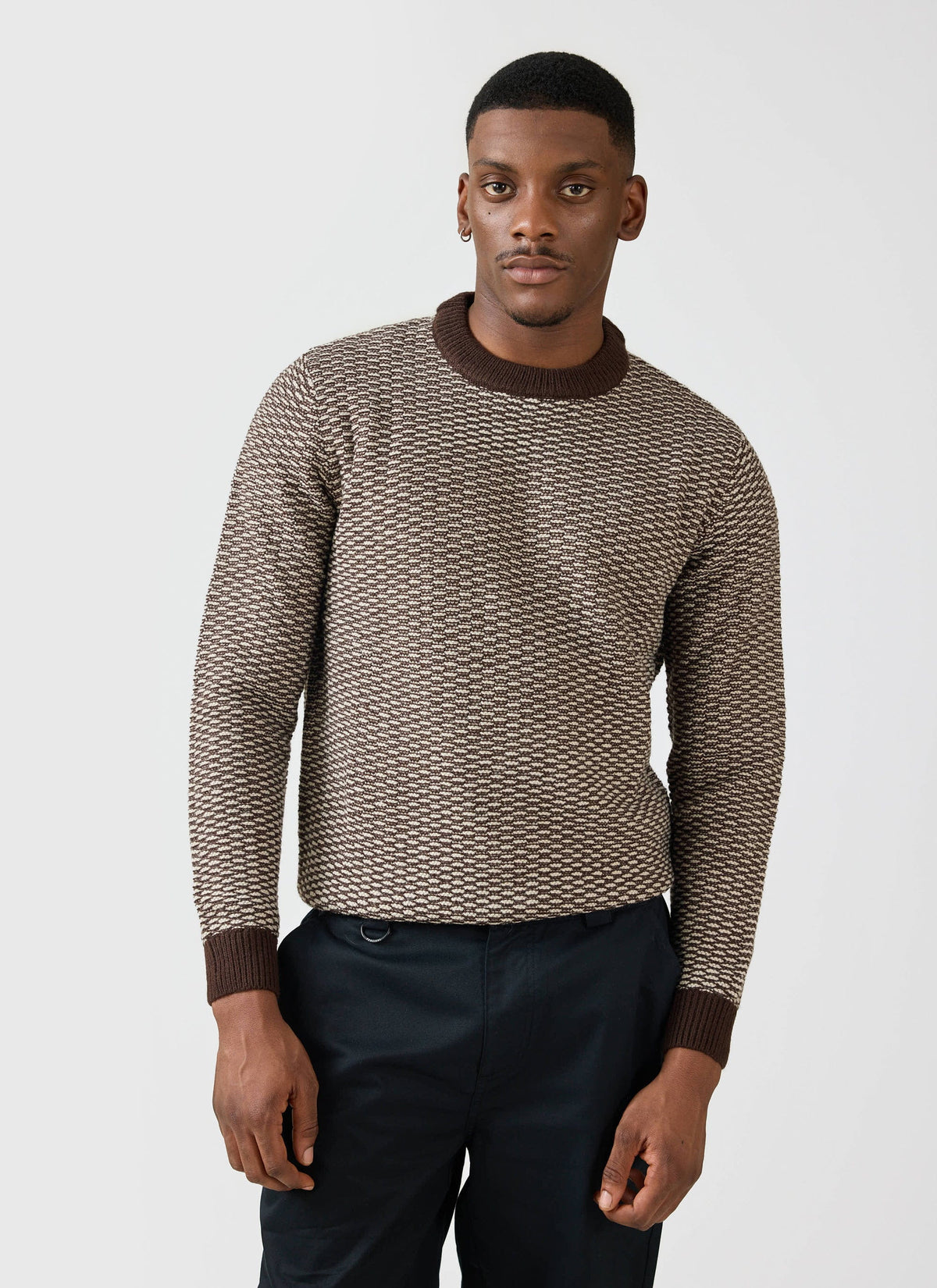Charlestown Knitted Jumper - Chocolate Beige