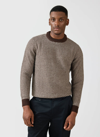 Charlestown Knitted Jumper - Chocolate Beige