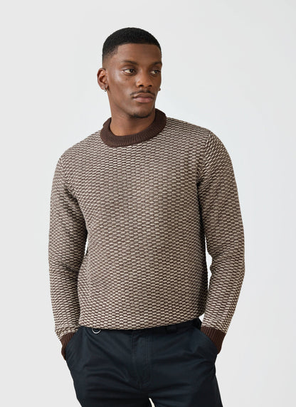 Charlestown Knitted Jumper - Chocolate Beige