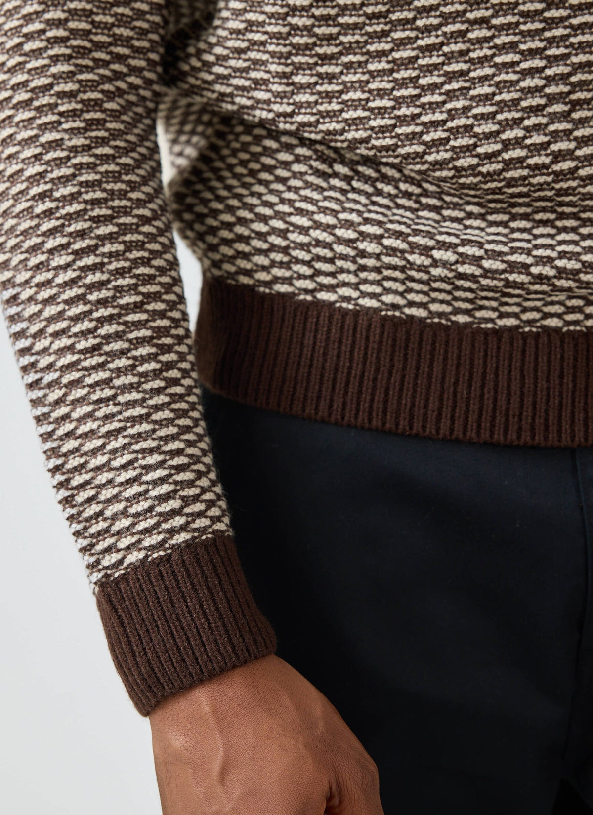Charlestown Knitted Jumper - Chocolate Beige