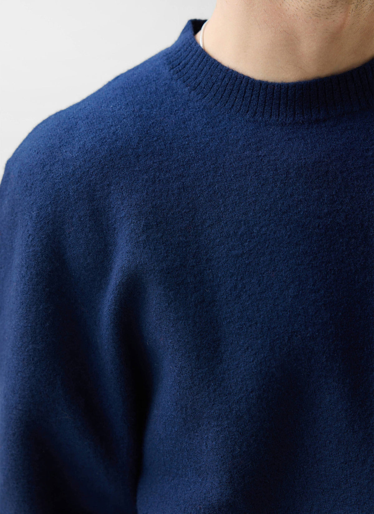 Felted Relaxed Jumper - Wool - Navy