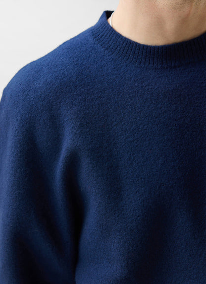 Felted Relaxed Jumper - Wool - Navy