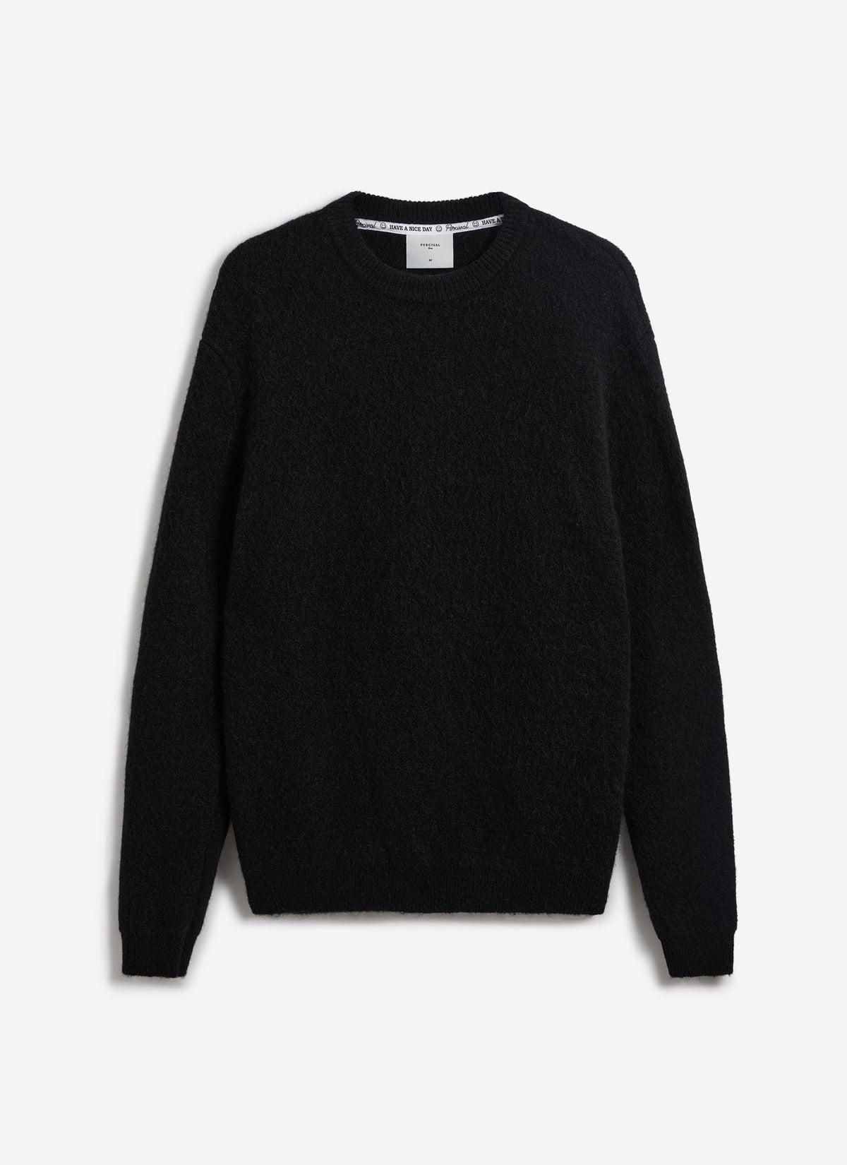 Men's Mohair Crew Neck Jumper - Black