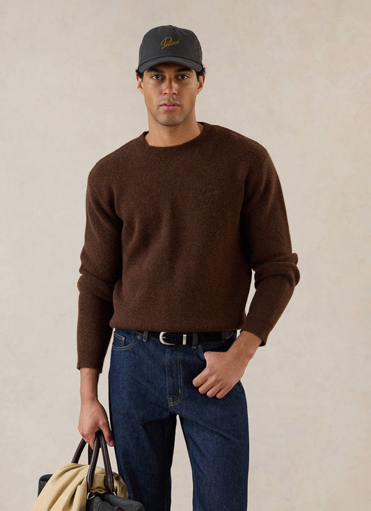 White Glove Mohair Jumper - Espresso Brown - Percival