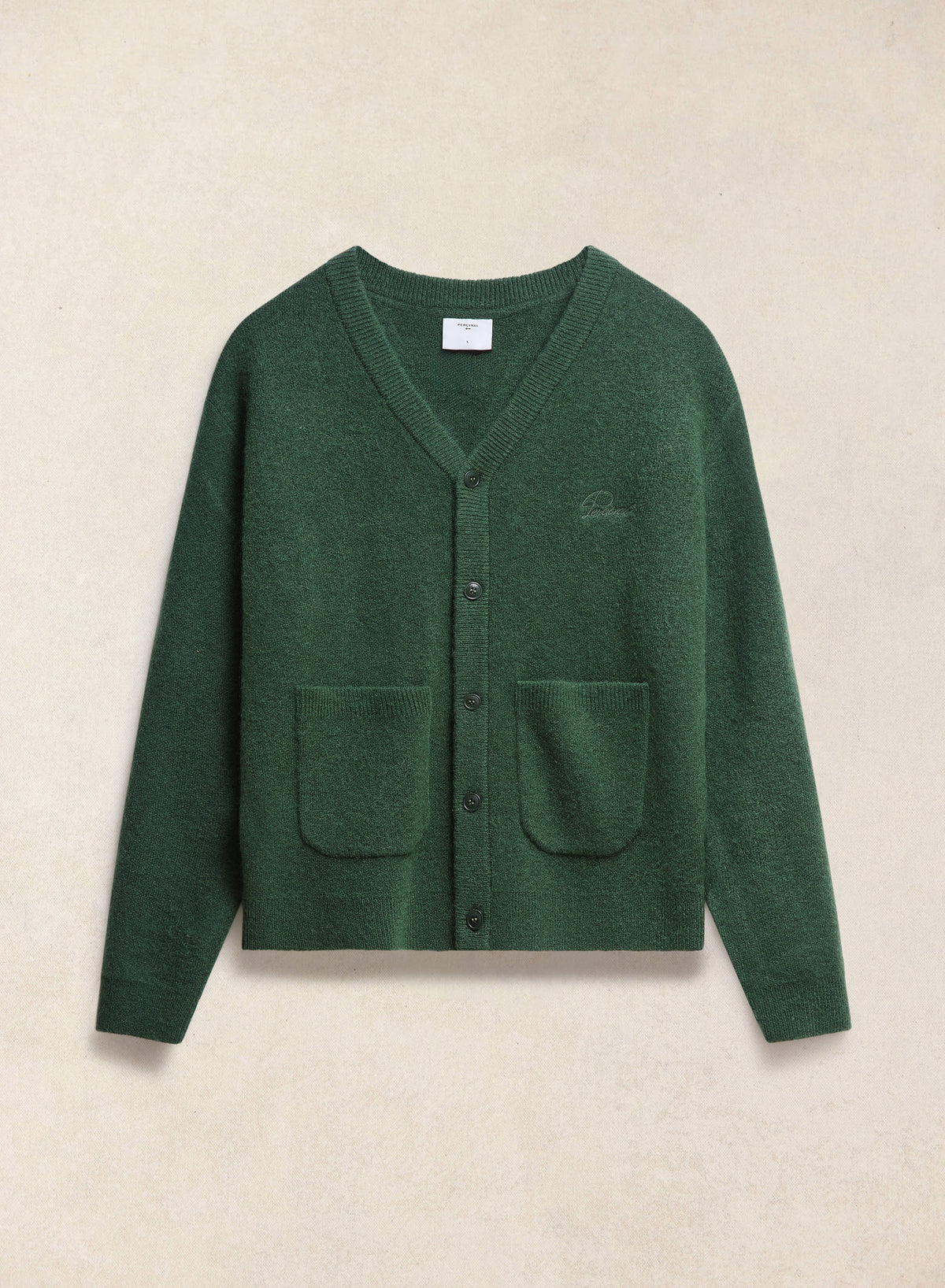 Men's White Glove Mohair Cardigan - Forest Green - Percival